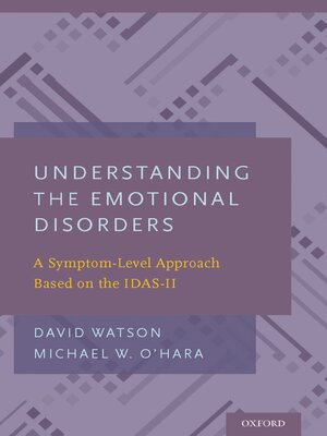 cover image of Understanding the Emotional Disorders